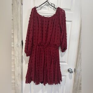 A Beautiful Soul Burgundy Dress